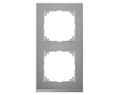 Рамка 2 поста вертикальна Schneider Electric MEG4020-3646 Merten System M, нержавіюча сталь, метал