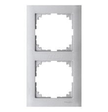 Рамка 2 поста вертикальна Schneider Electric MEG4020-3660 Merten System M, алюміній