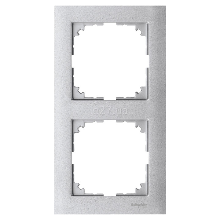 Рамка 2 поста вертикальна Schneider Electric MEG4020-3660 Merten System M, алюміній · Schneider Electric · schneider-electric-meg4020-3660