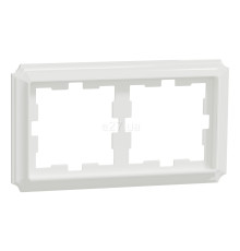 Рамка 2 поста Schneider Electric MEG4020-4735 Merten System D, білий лотос