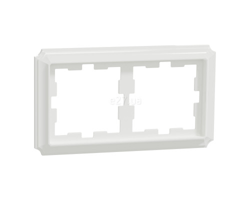 Рамка 2 поста Schneider Electric MEG4020-4735 Merten System D, білий лотос