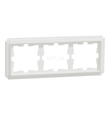 Рамка 3 поста Schneider Electric MEG4030-4735 Merten System D, білий лотос