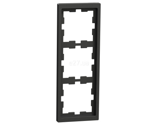 Рамка 3 поста вертикальна Schneider Electric MEG4030-6534 Merten System D, антрацит