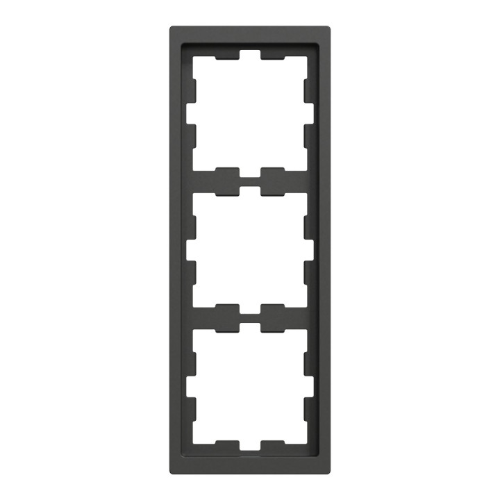 Рамка 3 поста вертикальна Schneider Electric MEG4030-6534 Merten System D, антрацит · Schneider Electric · schneider-electric-meg4030-6534