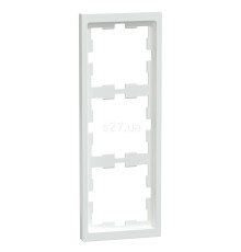 Рамка 3 поста вертикальна Schneider Electric MEG4030-6535 Merten System D, білий лотос