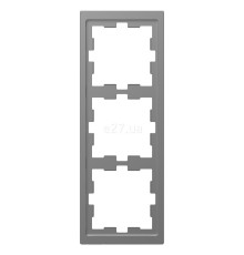 Рамка 3 поста вертикальна Schneider Electric MEG4030-6536 Merten System D, нержавіюча сталь