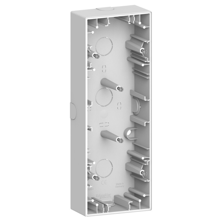 Коробка для зовнішнього монтажу Schneider Electric MEG4034-6535 Merten System D, білий лотос · Schneider Electric · schneider-electric-meg4034-6535