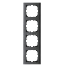 Рамка 4 поста вертикальна Schneider Electric MEG4040-3614 Merten System M, антрацит