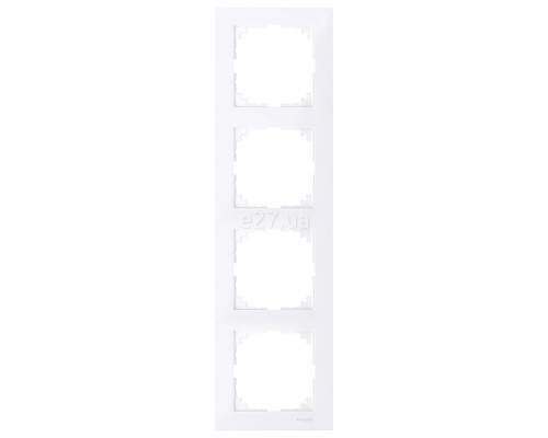 Рамка 4 поста вертикальна Schneider Electric MEG4040-3625 Merten System M, активний білий