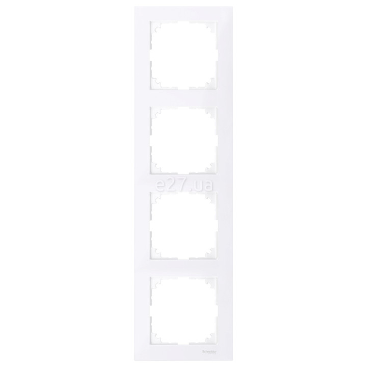 Рамка 4 поста вертикальна Schneider Electric MEG4040-3625 Merten System M, активний білий · Schneider Electric · schneider-electric-meg4040-3625
