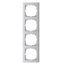 Рамка 4 поста вертикальна Schneider Electric MEG4040-3660 Merten System M, алюміній