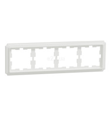 Рамка 4 поста Schneider Electric MEG4040-4735 Merten System D, білий лотос