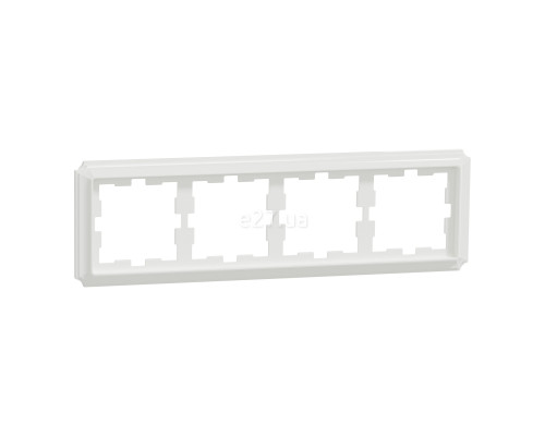 Рамка 4 поста Schneider Electric MEG4040-4735 Merten System D, білий лотос