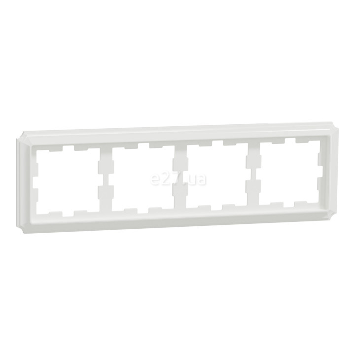 Рамка 4 поста Schneider Electric MEG4040-4735 Merten System D, білий лотос · Schneider Electric · schneider-electric-meg4040-4735