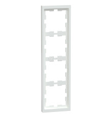 Рамка 4 поста вертикальна Schneider Electric MEG4040-6535 Merten System D, білий лотос