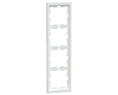 Рамка 4 поста вертикальна Schneider Electric MEG4040-6535 Merten System D, білий лотос