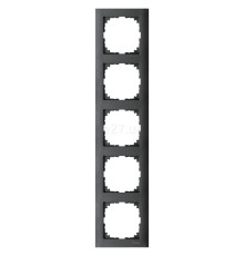 Рамка 5 постів вертикальна Schneider Electric MEG4050-3614 Merten System M, антрацит