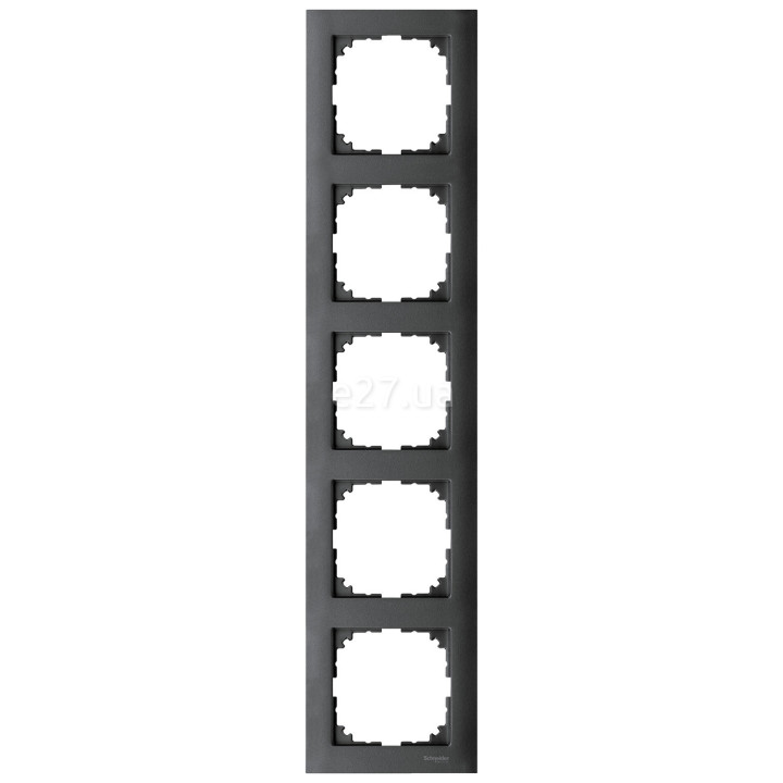 Рамка 5 постів вертикальна Schneider Electric MEG4050-3614 Merten System M, антрацит · Schneider Electric · schneider-electric-meg4050-3614