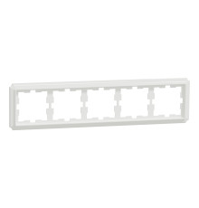 Рамка 5 постів Schneider Electric MEG4050-4735 Merten System D, білий лотос