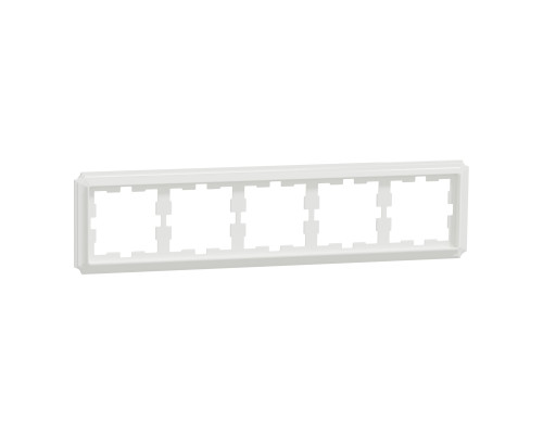 Рамка 5 постів Schneider Electric MEG4050-4735 Merten System D, білий лотос