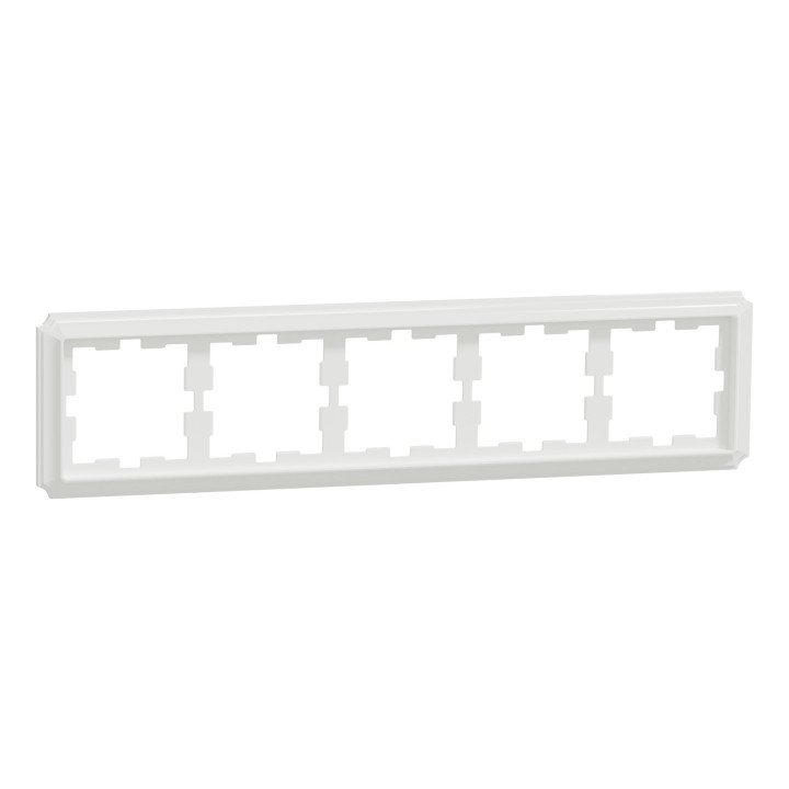 Рамка 5 постів Schneider Electric MEG4050-4735 Merten System D, білий лотос · Schneider Electric · schneider-electric-meg4050-4735