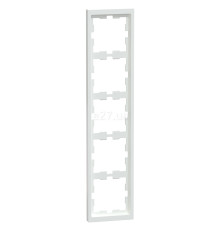 Рамка 5 постів вертикальна Schneider Electric MEG4050-6535 Merten System D, білий лотос