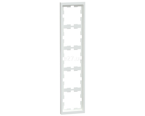 Рамка 5 постів вертикальна Schneider Electric MEG4050-6535 Merten System D, білий лотос