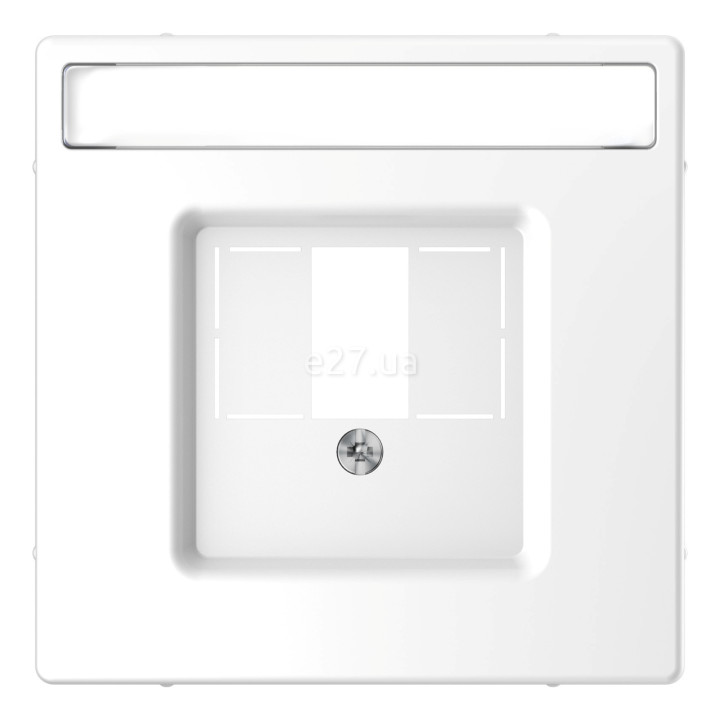 Лицьова панель з полем для напису Schneider Electric MEG4250-6035 Merten System D, білий лотос · Schneider Electric · schneider-electric-meg4250-6035