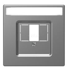 Лицьова панель з полем для напису Schneider Electric MEG4250-6036 Merten System D, нержавіюча сталь
