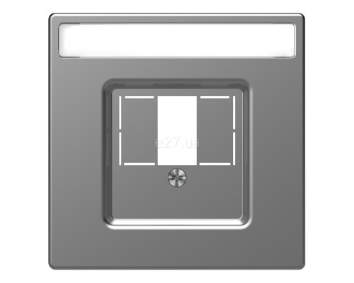 Лицьова панель з полем для напису Schneider Electric MEG4250-6036 Merten System D, нержавіюча сталь