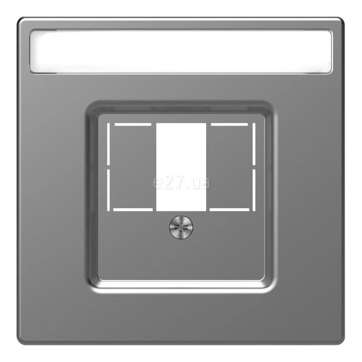 Лицьова панель з полем для напису Schneider Electric MEG4250-6036 Merten System D, нержавіюча сталь · Schneider Electric · schneider-electric-meg4250-6036