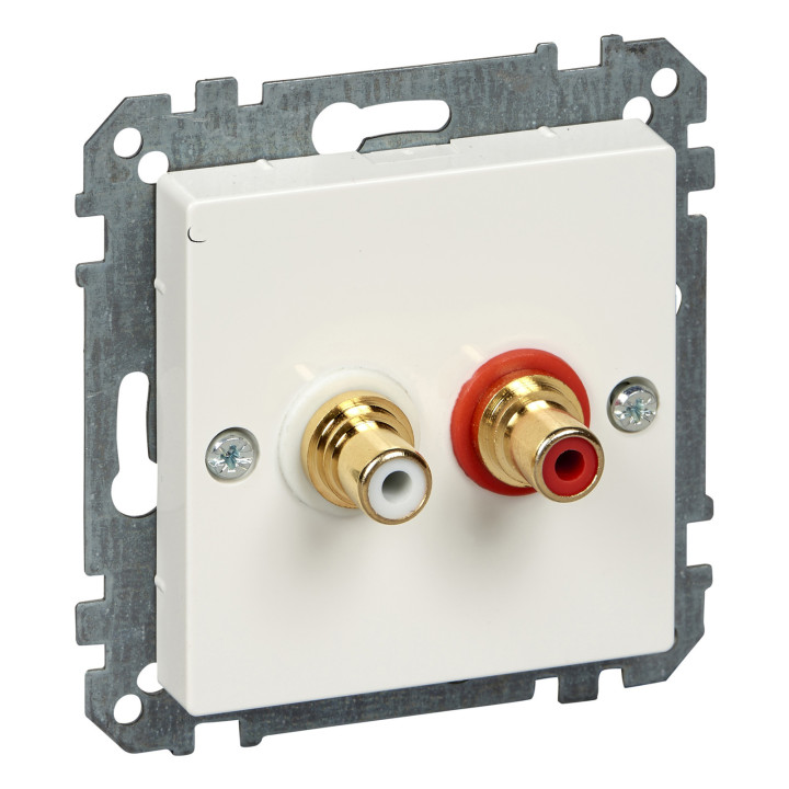 Розетка аудіо Schneider Electric MEG4350-0319 Merten System M, полярно-білий · Schneider Electric · schneider-electric-meg4350-0319
