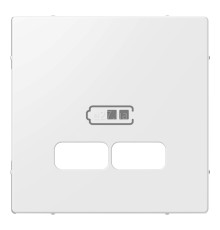 Лицьова панель USB-розетки Schneider Electric MEG4367-0319 Merten System M, полярно-білий