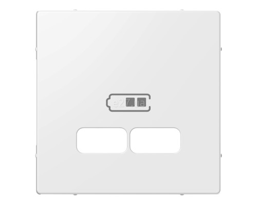 Лицьова панель USB-розетки Schneider Electric MEG4367-0319 Merten System M, полярно-білий