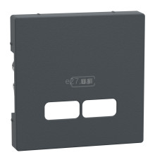 Лицьова панель USB-розетки Schneider Electric MEG4367-0414 Merten System M, антрацит