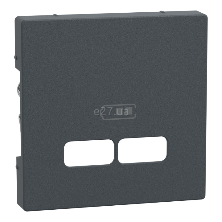Лицьова панель USB-розетки Schneider Electric MEG4367-0414 Merten System M, антрацит · Schneider Electric · schneider-electric-meg4367-0414