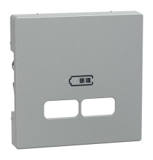Лицьова панель USB-розетки Schneider Electric MEG4367-0460 Merten System M, алюміній