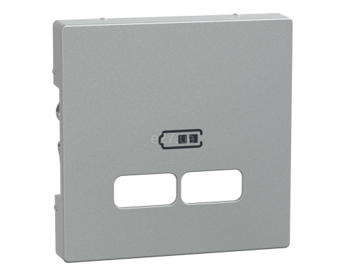 Лицьова панель USB-розетки Schneider Electric MEG4367-0460 Merten System M, алюміній