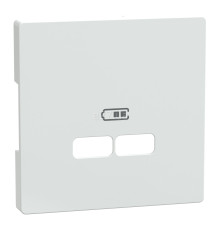 Лицьова панель USB-розетки Schneider Electric MEG4367-6035 Merten System D, білий лотос