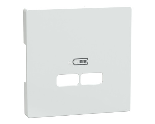 Лицьова панель USB-розетки Schneider Electric MEG4367-6035 Merten System D, білий лотос