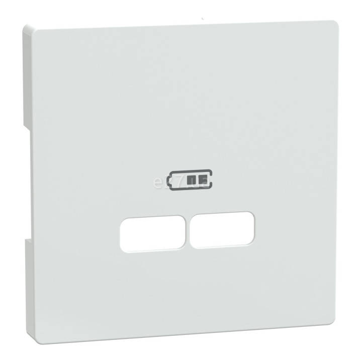 Лицьова панель USB-розетки Schneider Electric MEG4367-6035 Merten System D, білий лотос · Schneider Electric · schneider-electric-meg4367-6035