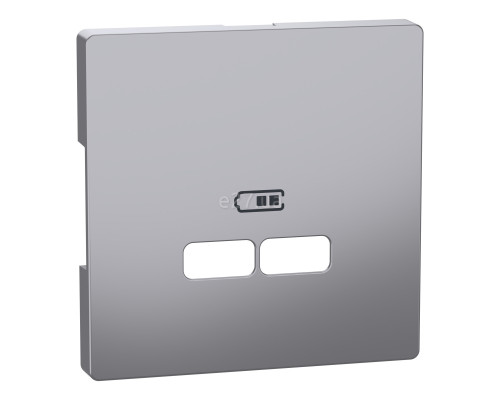 Лицьова панель USB-розетки Schneider Electric MEG4367-6036 Merten System D, нержавіюча сталь