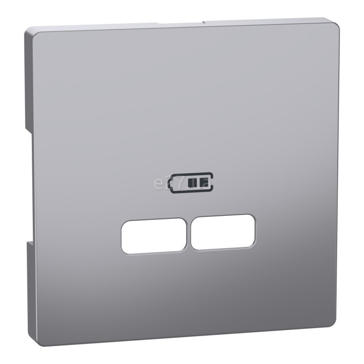 Лицьова панель USB-розетки Schneider Electric MEG4367-6036 Merten System D, нержавіюча сталь · Schneider Electric · schneider-electric-meg4367-6036