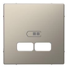 Лицьова панель USB-розетки Schneider Electric MEG4367-6050 Merten System D, нікель · Schneider Electric · schneider-electric-meg4367-6050