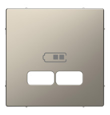 Лицьова панель USB-розетки Schneider Electric MEG4367-6050 Merten System D, нікель