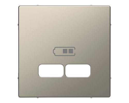Лицьова панель USB-розетки Schneider Electric MEG4367-6050 Merten System D, нікель