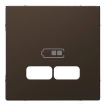 Лицьова панель USB-розетки Schneider Electric MEG4367-6052 Merten System D, мокко · Schneider Electric · schneider-electric-meg4367-6052