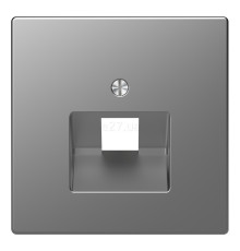 Лицьова панель розетки RJ45 Schneider Electric MEG4521-6036 Merten System D, нержавіюча сталь
