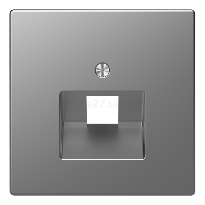 Лицьова панель розетки RJ45 Schneider Electric MEG4521-6036 Merten System D, нержавіюча сталь · Schneider Electric · schneider-electric-meg4521-6036