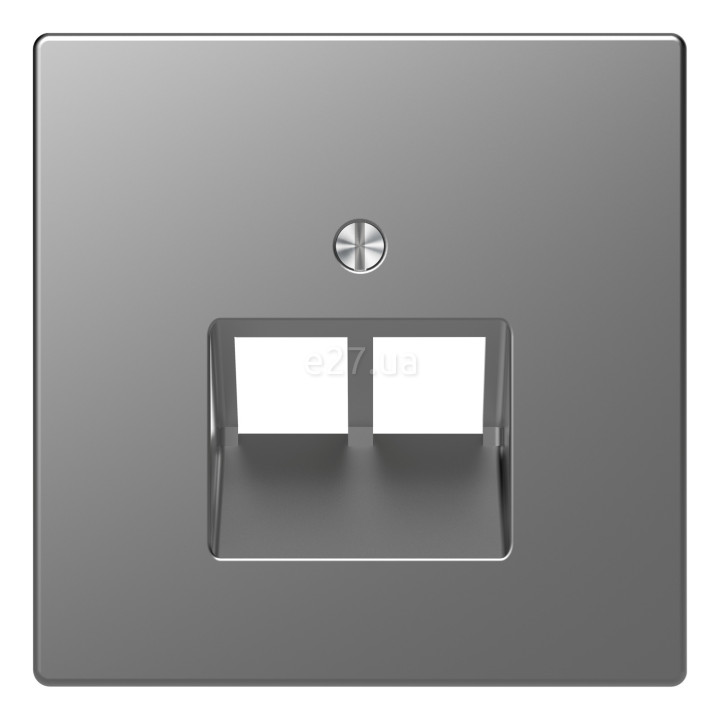 Лицьова панель розетки RJ45 Schneider Electric MEG4522-6036 Merten System D, нержавіюча сталь · Schneider Electric · schneider-electric-meg4522-6036